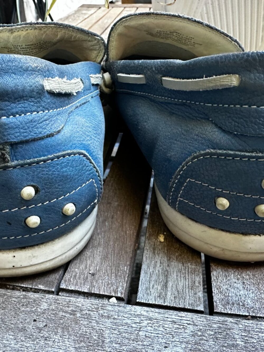 True blue Nordstrom 1901 100% leather driving shoes - Picture 5 of 5